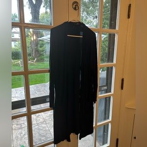 Black cotton Anthropologie long jacket